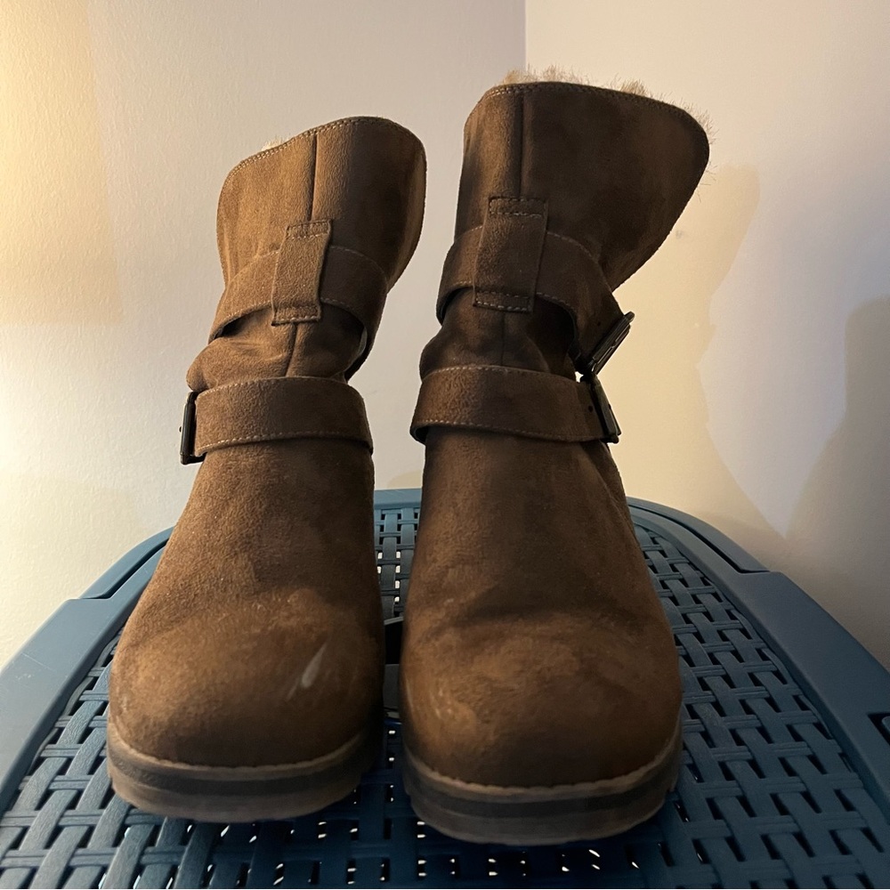 Brown Suede Ankle Boots
